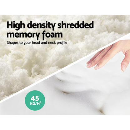 Sleep Sound Memory Foam Pillow Twin Pack