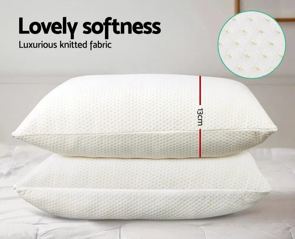 Sleep Sound Memory Foam Pillow Twin Pack